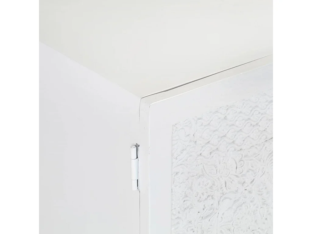 Móvel TV branco 115x30x46 cm Madeira maciça de mangueira