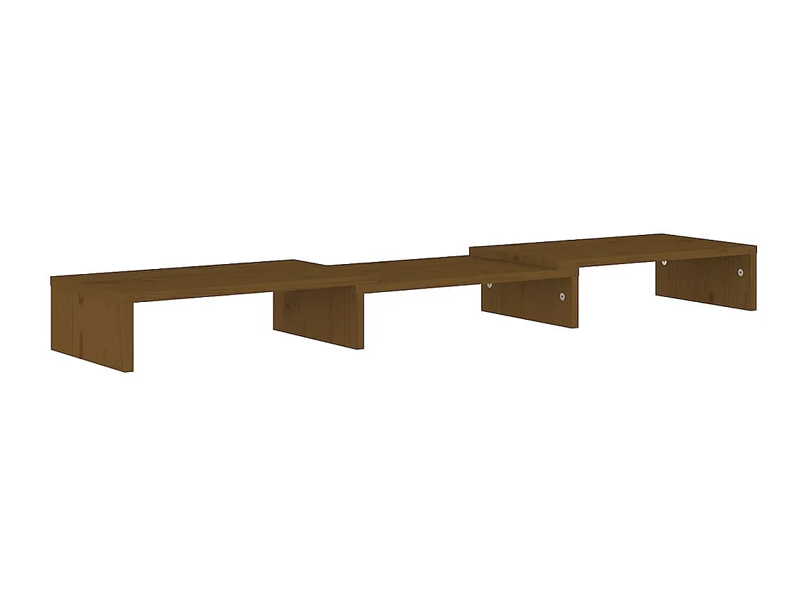 Monitorstandaard Honingbruin 80x24x10,5 cm Massief grenen