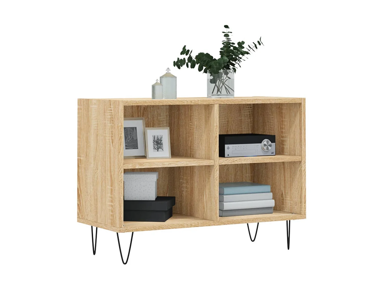 Meuble TV chêne sonoma 69,5 x 30 x 50 cm bois d'ingénierie