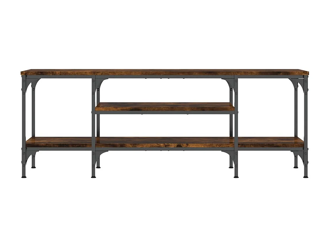 Mobile TV rovere affumicato 121x35x45 cm in derivati del legno e ferro
