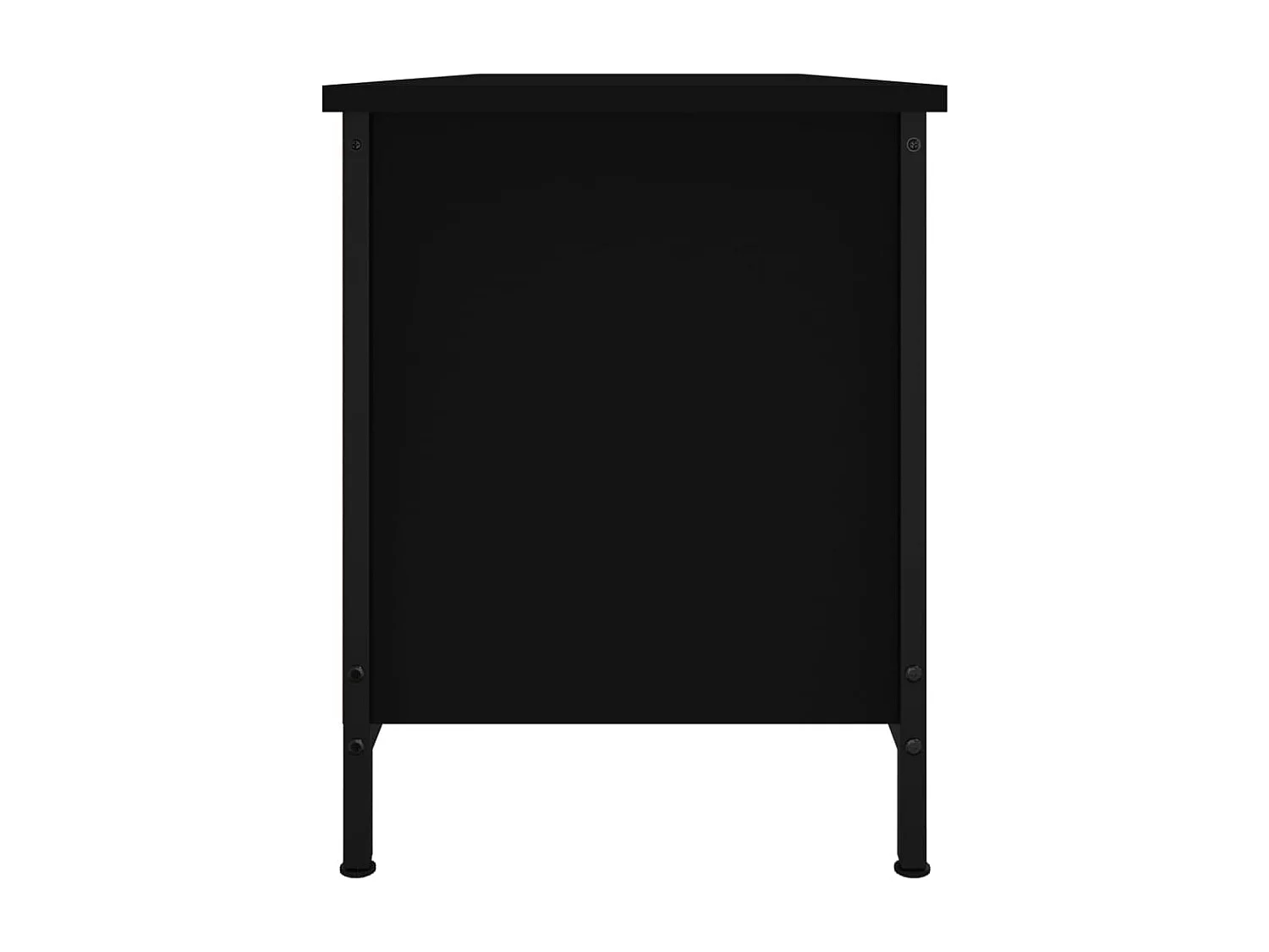 Meuble TV avec portes noir 102x35x45 cm bois d'ingénierie