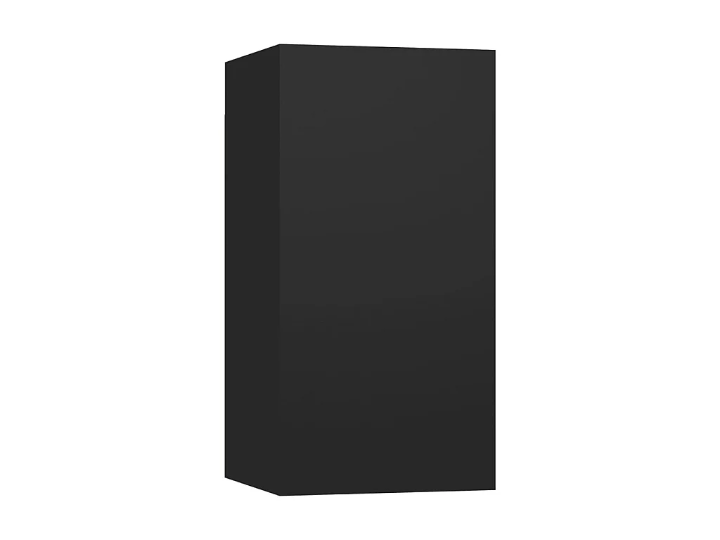 Ensemble de meubles TV 6 pcs Noir Bois d'ingénierie