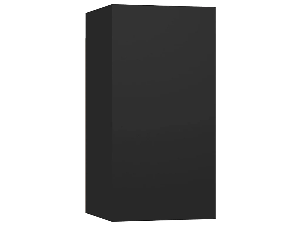 6-delige tv-meubelset zwart parket