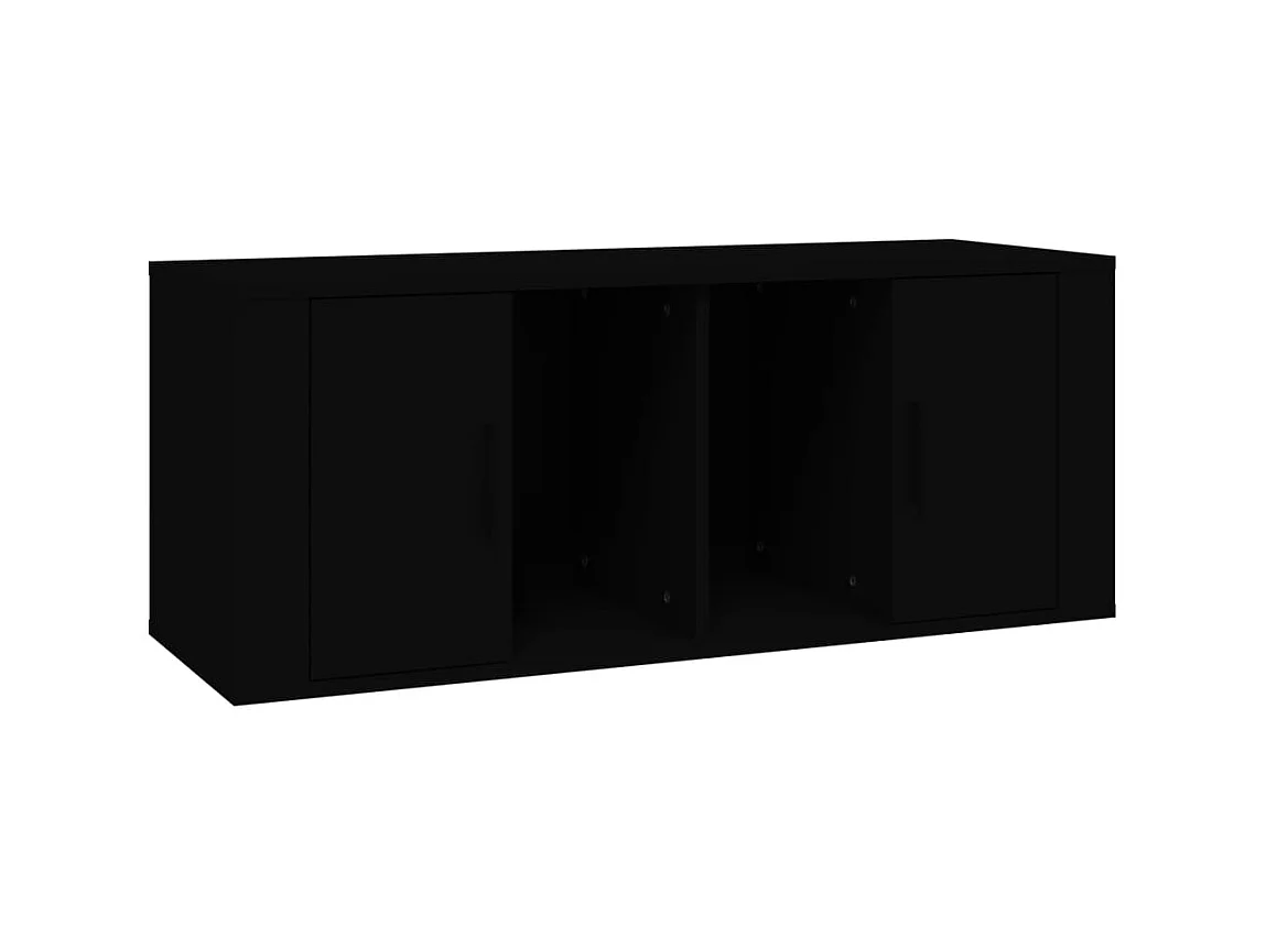 Meuble TV Noir 100x35x40 cm Bois d'ingénierie