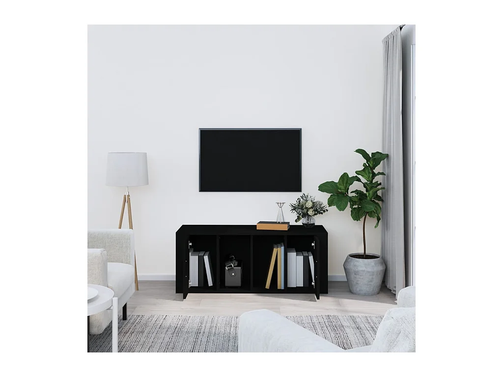 Meuble TV Noir 100x35x40 cm Bois d'ingénierie