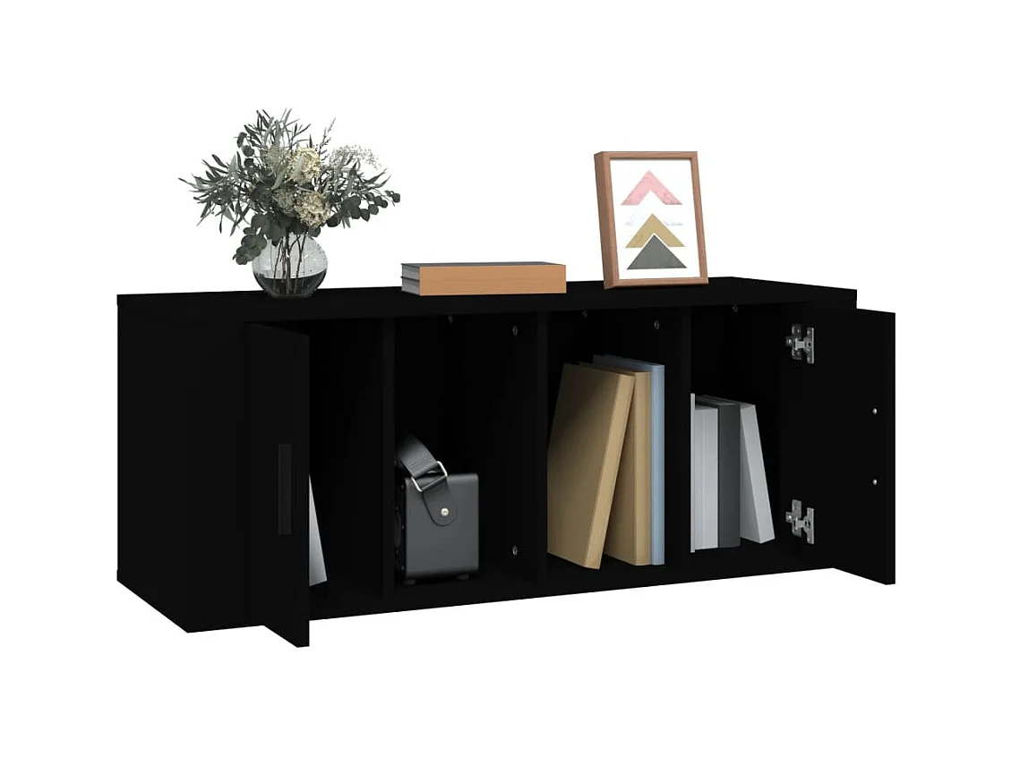 Meuble TV Noir 100x35x40 cm Bois d'ingénierie