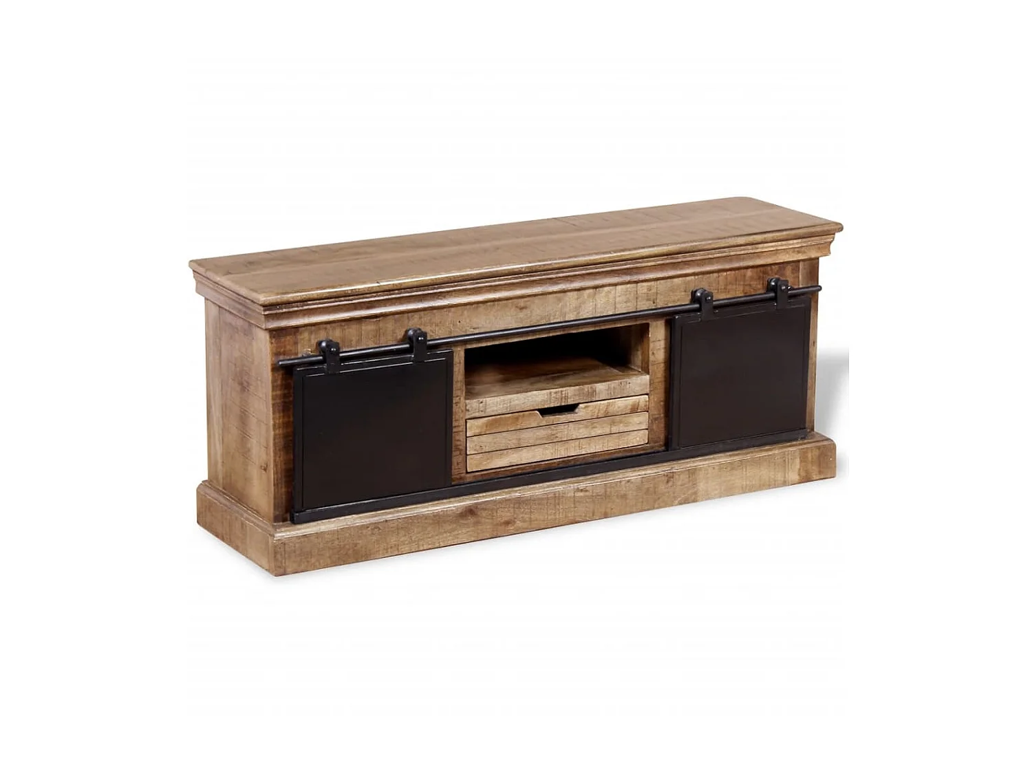 Mueble TV con 2 puertas correderas Madera maciza de mango