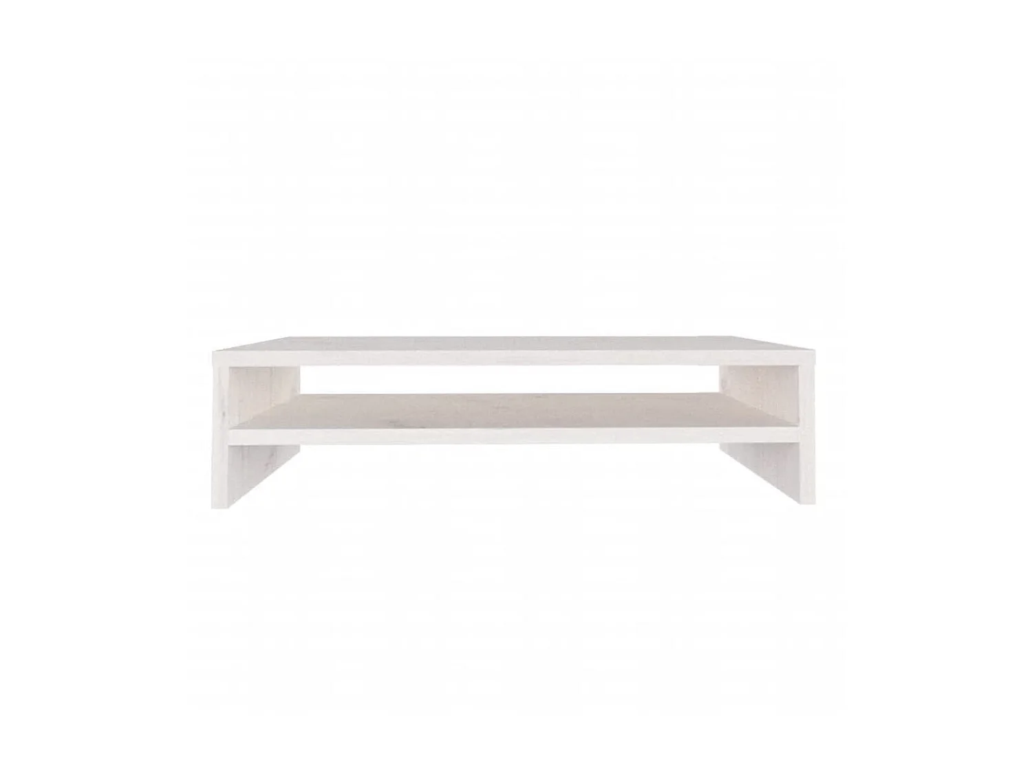 Monitorstandaard Wit 50x24x13 cm Massief grenenhout