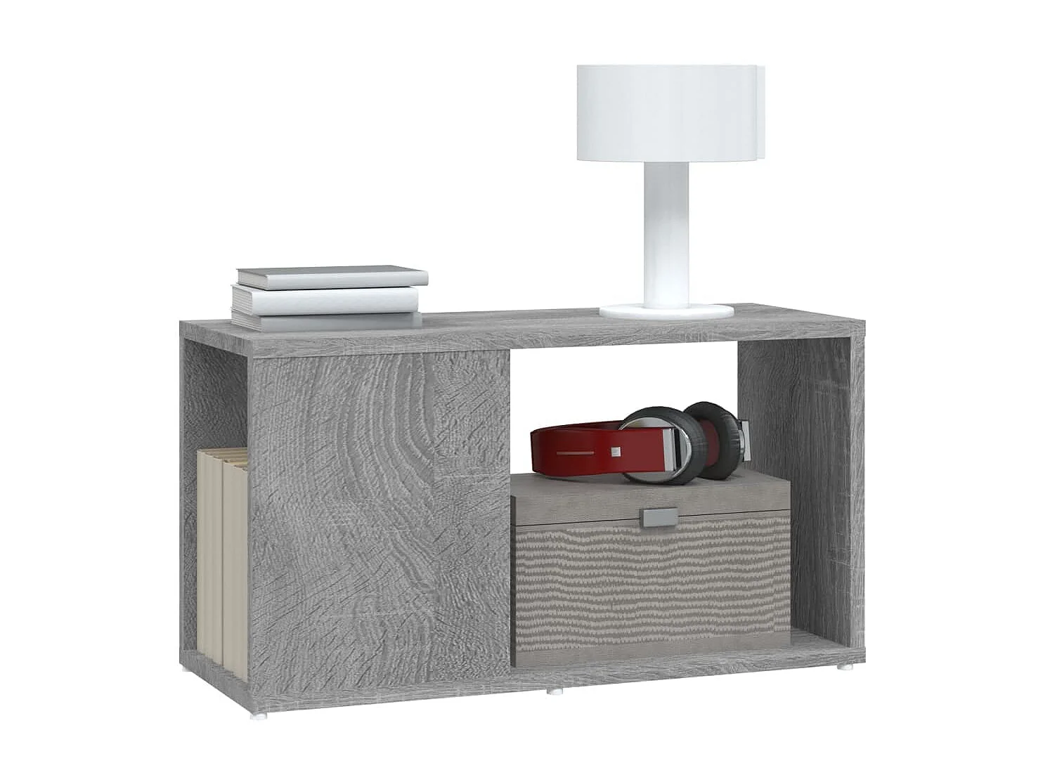 Móvel de TV cinza Sonoma 60x24x32 cm Madeira trabalhada