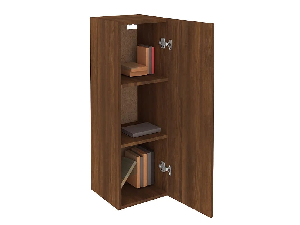 Mobile TV 2 pz Rovere marrone 30,5x30x90 cm MDF