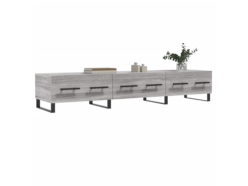 Meuble TV sonoma gris 150x36x30 cm bois d'ingénierie