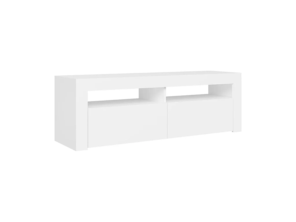 TV-meubel met witte LED-verlichting 120x35x40 cm