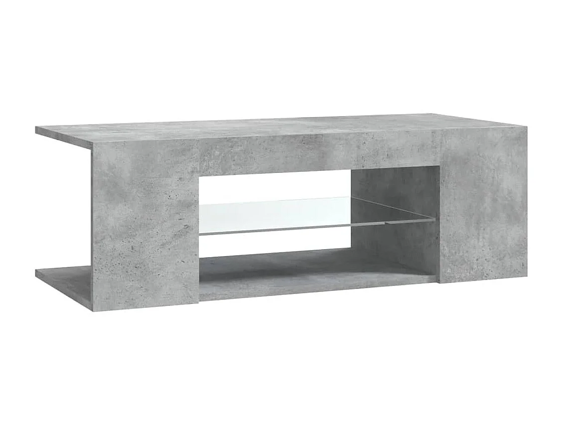 Meuble TV avec lumières LED gris béton 90x39x30 cm