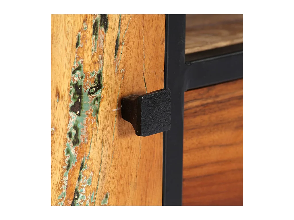 TV-meubel 120 x 30 x 40 cm Massief hergebruikt hout en staal