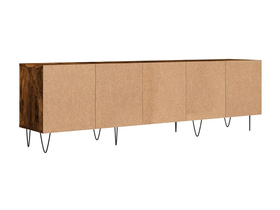 Meuble TV chêne fumé 150x30x44,5 cm bois d'ingénierie