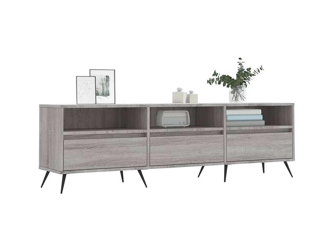Sonoma grijs tv-meubel 150x30x44,5 cm samengesteld hout