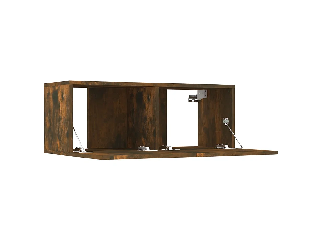 6-teiliges TV-Schrank-Set. Holzwerkstoff aus geräucherter Eiche