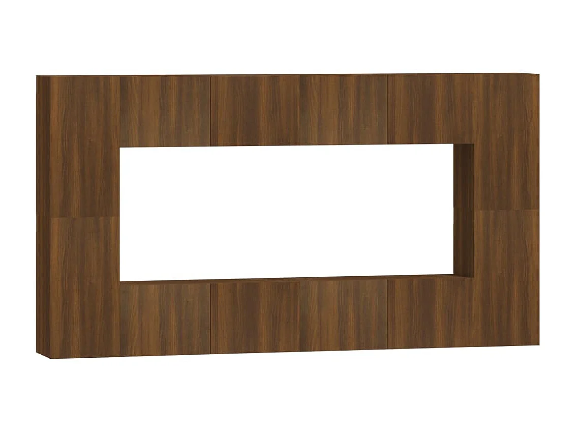 Ensemble de meubles TV 8 pcs Chêne marron Bois d'ingénierie