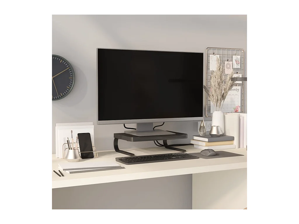 Support de moniteur Noir 37x28x11,5 cm