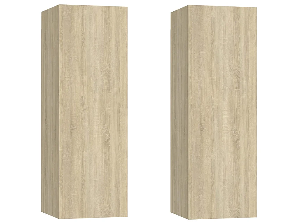 Meubles TV 2 pcs Chêne sonoma 30,5x30x90 cm Aggloméré