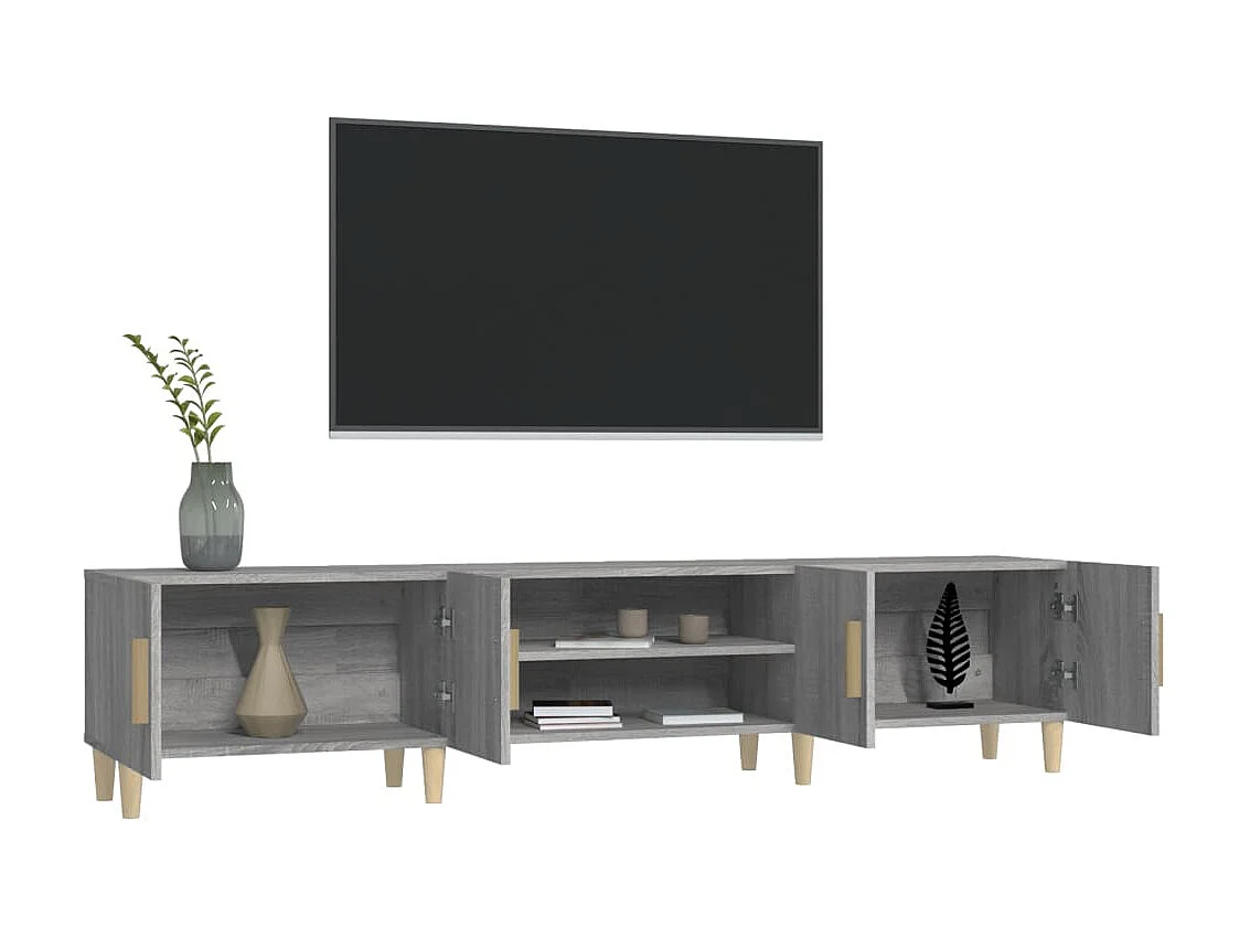 Sonoma grijs tv-meubel 180x31,5x40 cm samengesteld hout