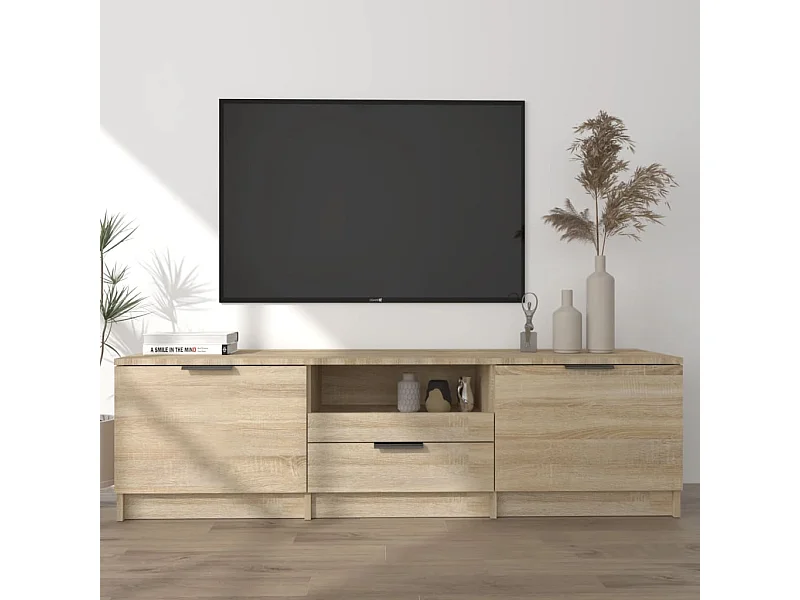 Meuble TV Chêne sonoma 140x35x40 cm Bois d'ingénierie