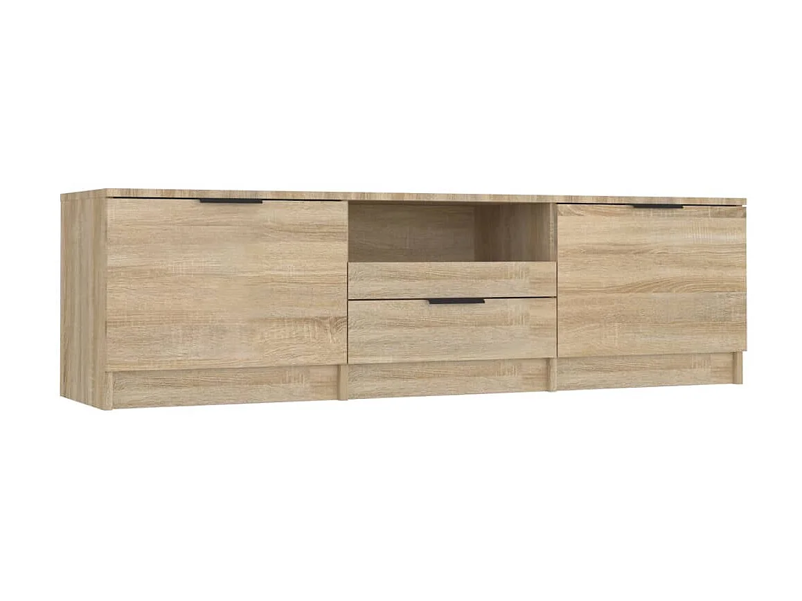 Mueble TV roble Sonoma 140x35x40 cm Madera contrachapada
