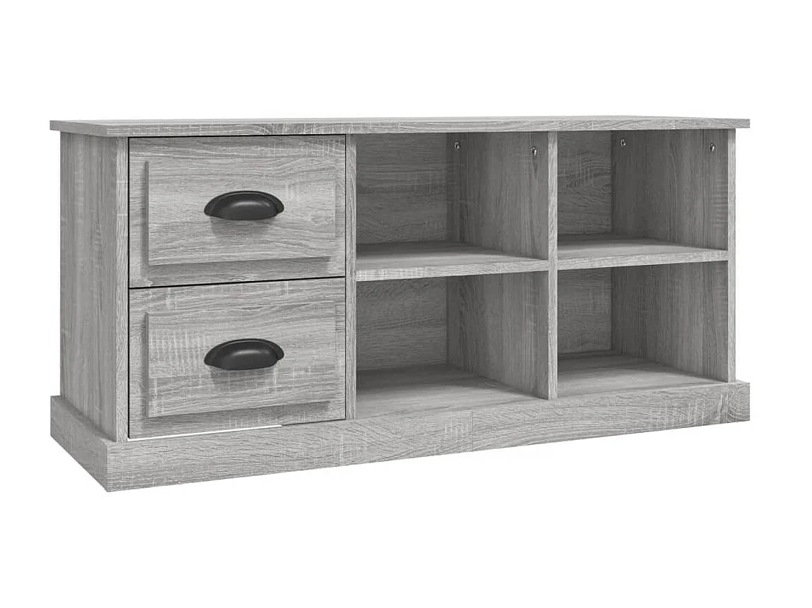 Meuble TV sonoma gris 102x35,5x47,5 cm bois d'ingénierie