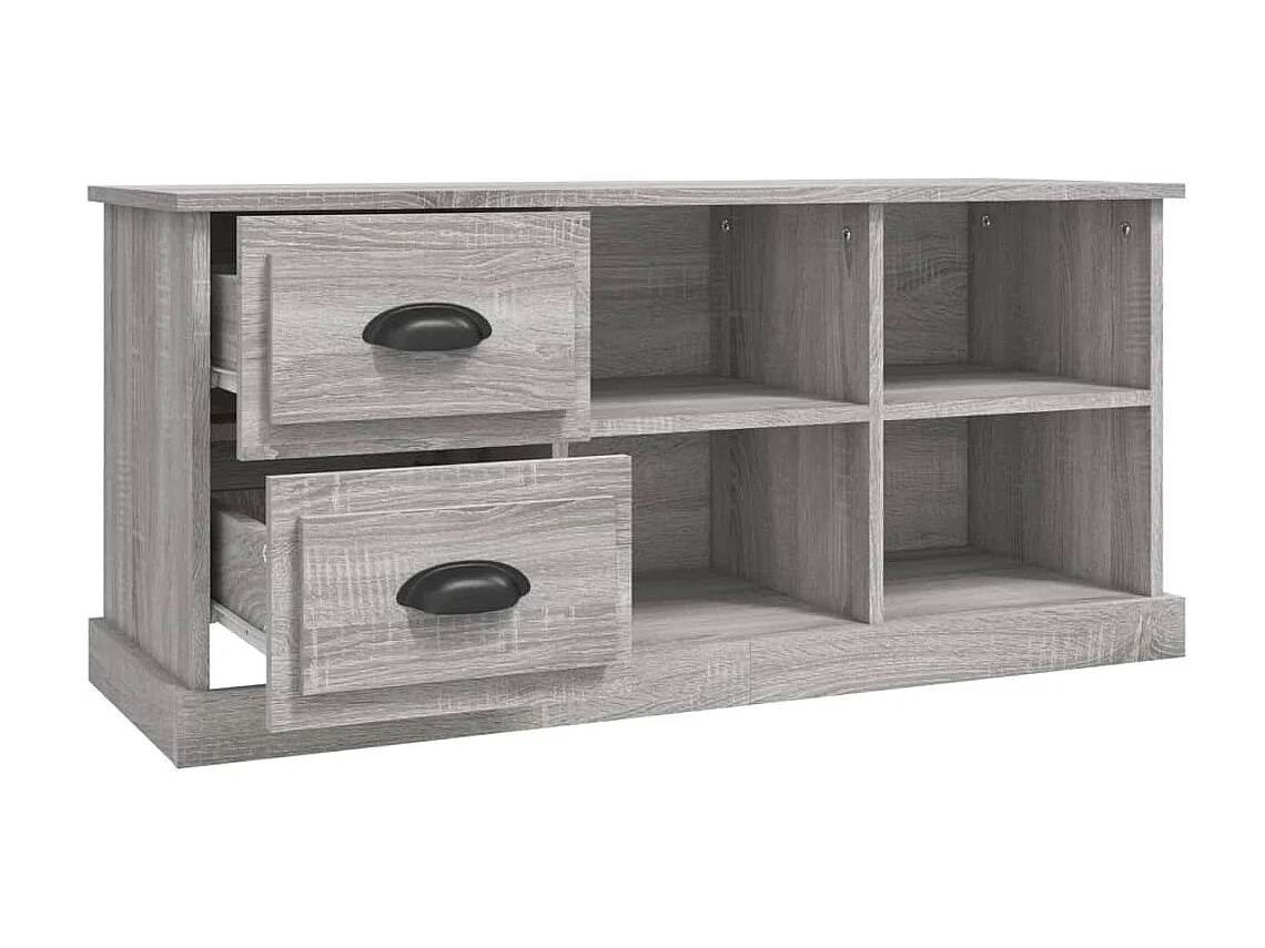 Meuble TV sonoma gris 102x35,5x47,5 cm bois d'ingénierie