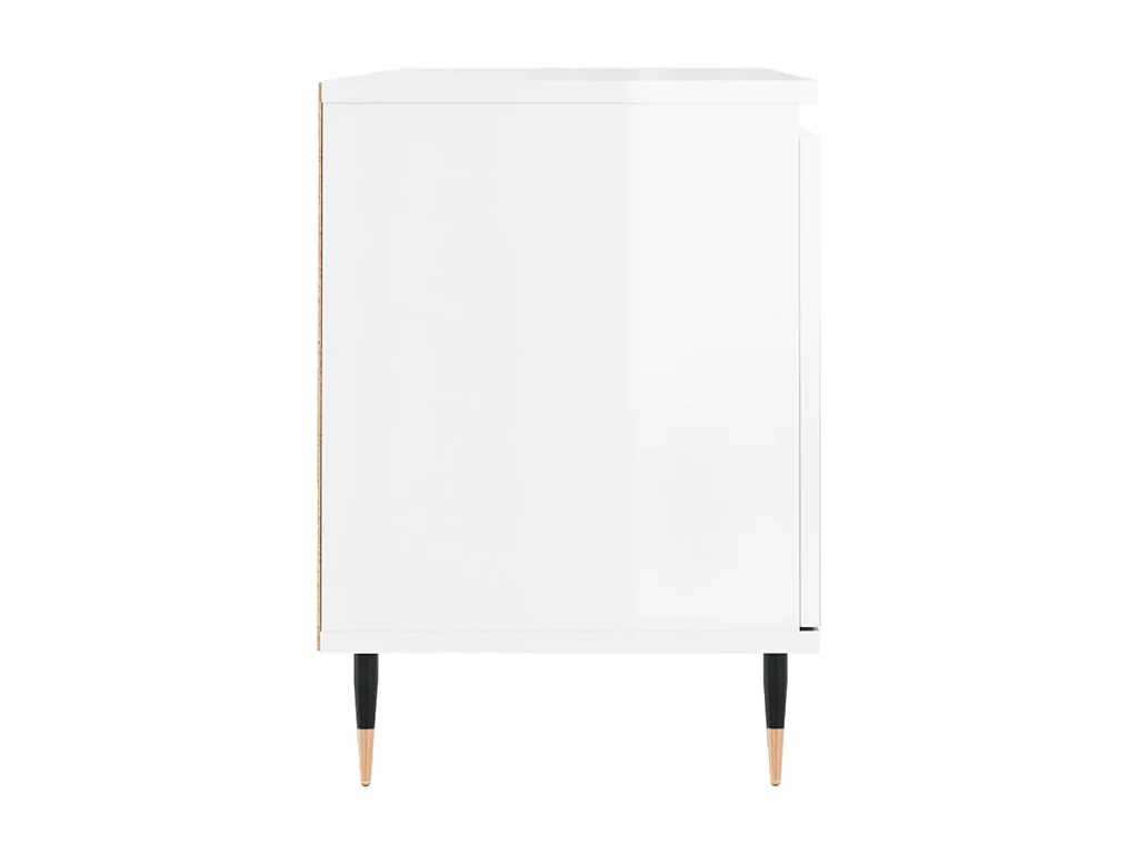 Glanzend wit TV-meubel 104x35x50 cm samengesteld hout