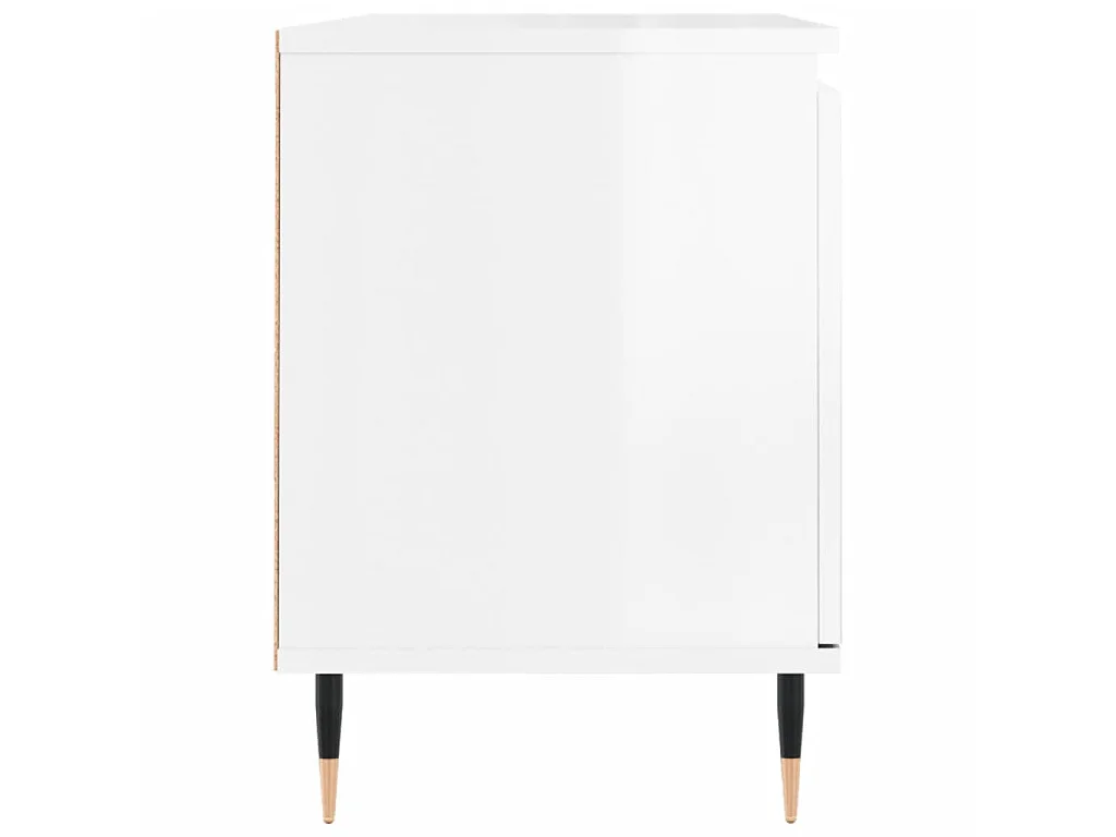 Glanzend wit TV-meubel 104x35x50 cm samengesteld hout