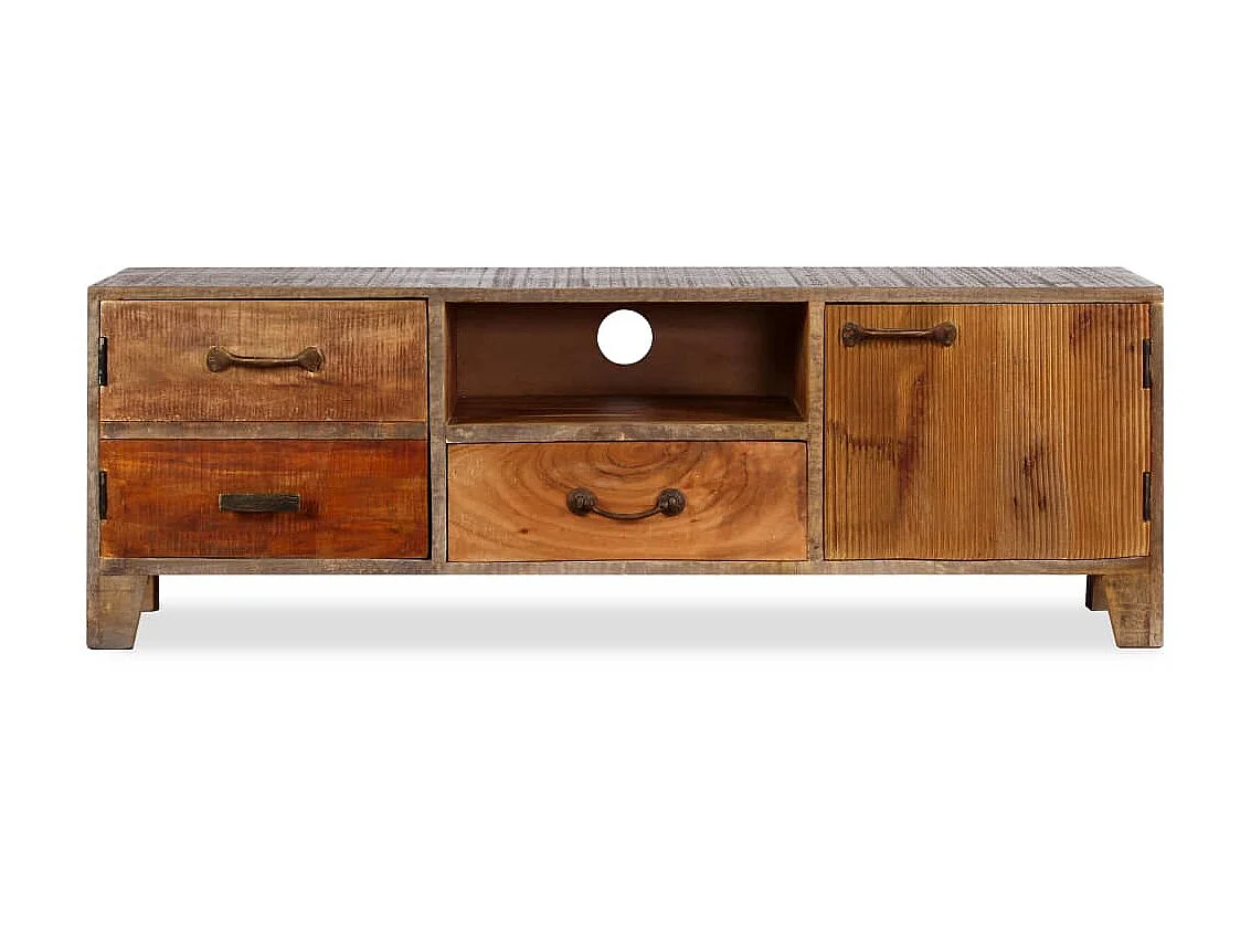 Meuble TV Bois massif Vintage 118 x 30 x 40 cm