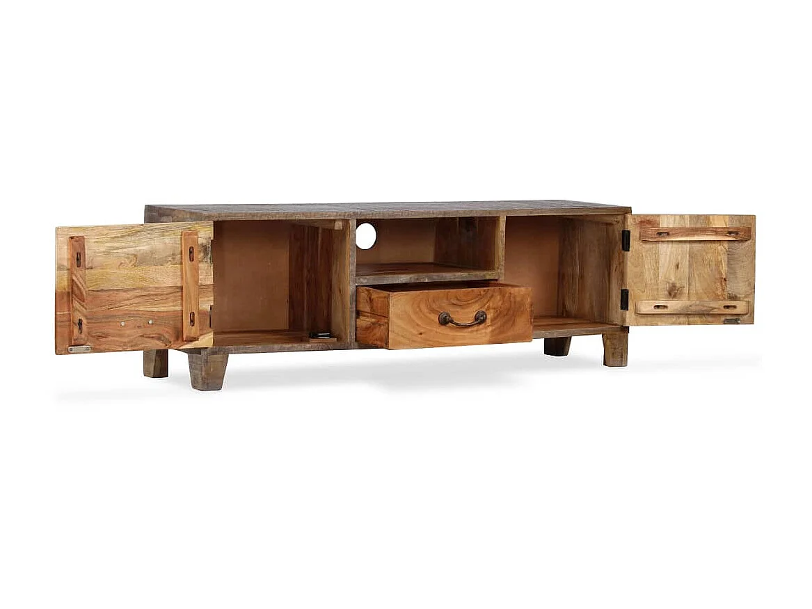 Meuble TV Bois massif Vintage 118 x 30 x 40 cm