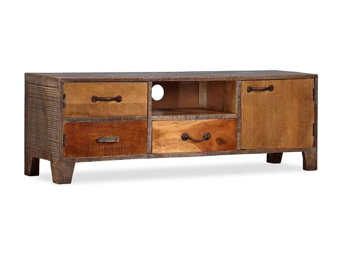 Meuble TV Bois massif Vintage 118 x 30 x 40 cm