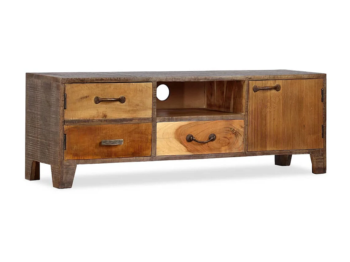 Meuble TV Bois massif Vintage 118 x 30 x 40 cm