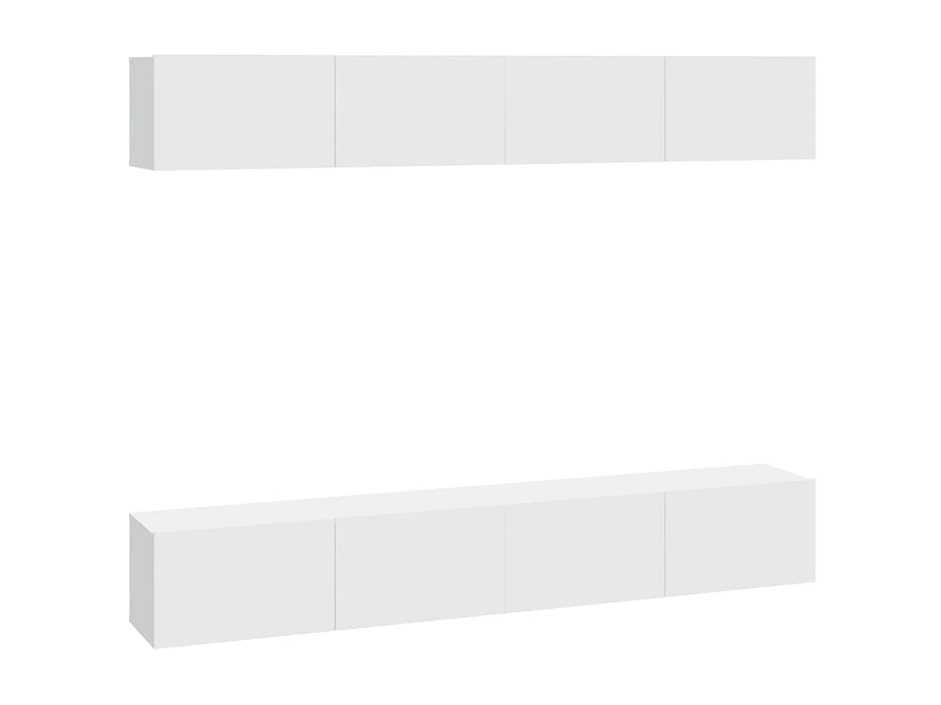 Meubles TV muraux 4 pcs Blanc 100x30x30 cm
