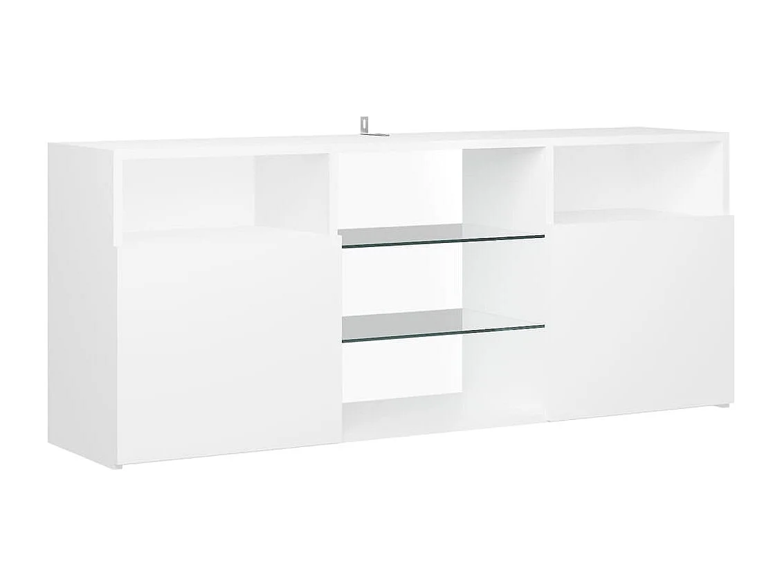 Mueble TV con luces LED blancas 120x30x50 cm