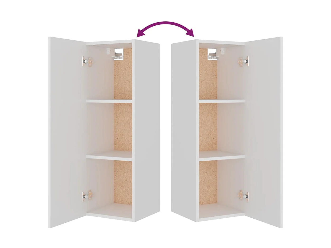 Conjunto de suporte de TV de 5 peças em madeira branca