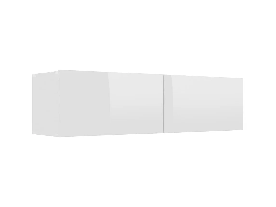Mobile TV bianco lucido 120x30x30 cm in truciolare
