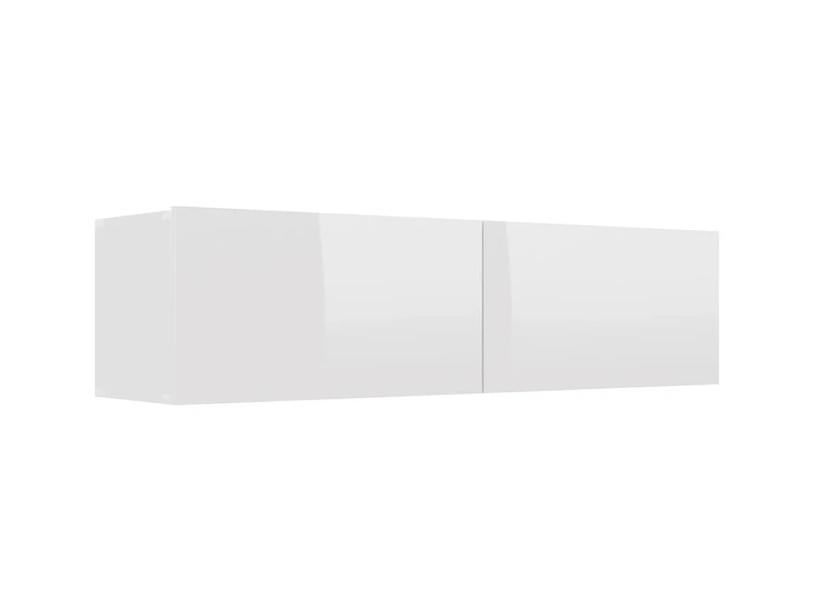 Mobile TV bianco lucido 120x30x30 cm in truciolare