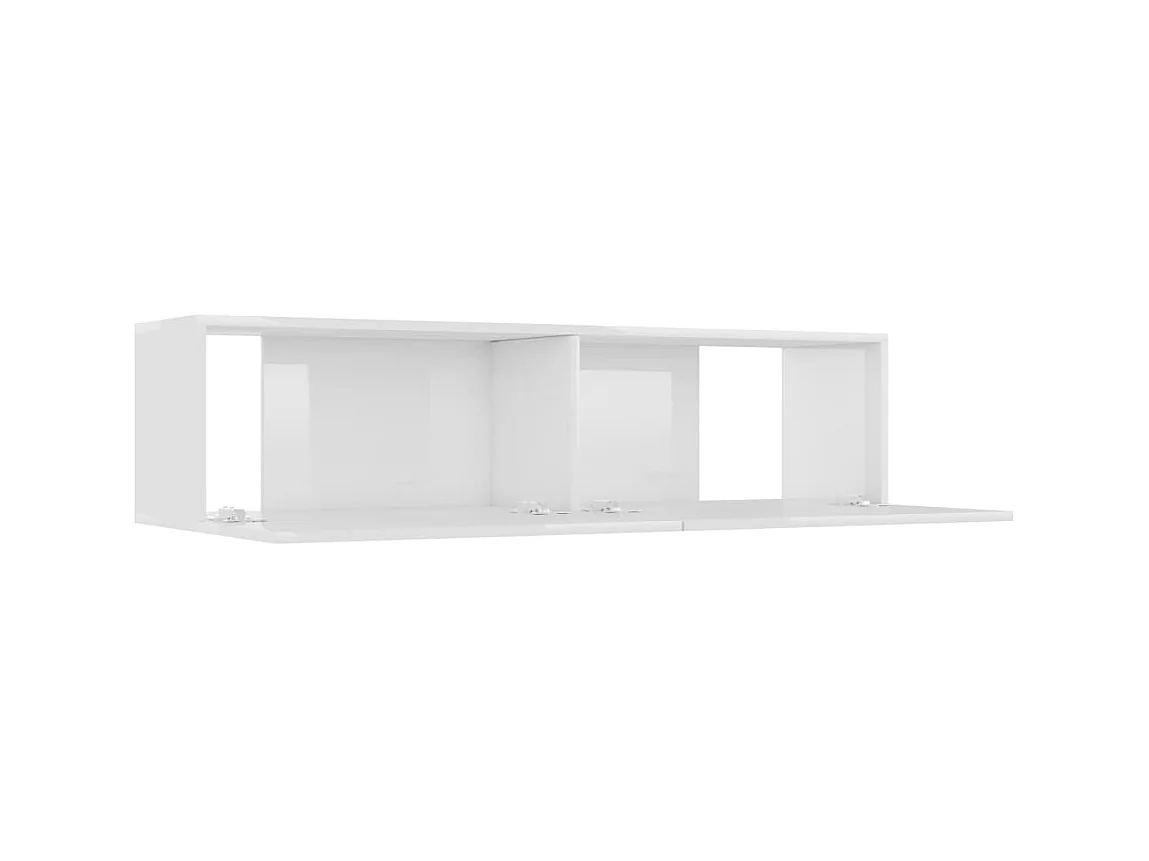 Mobile TV bianco lucido 120x30x30 cm in truciolare