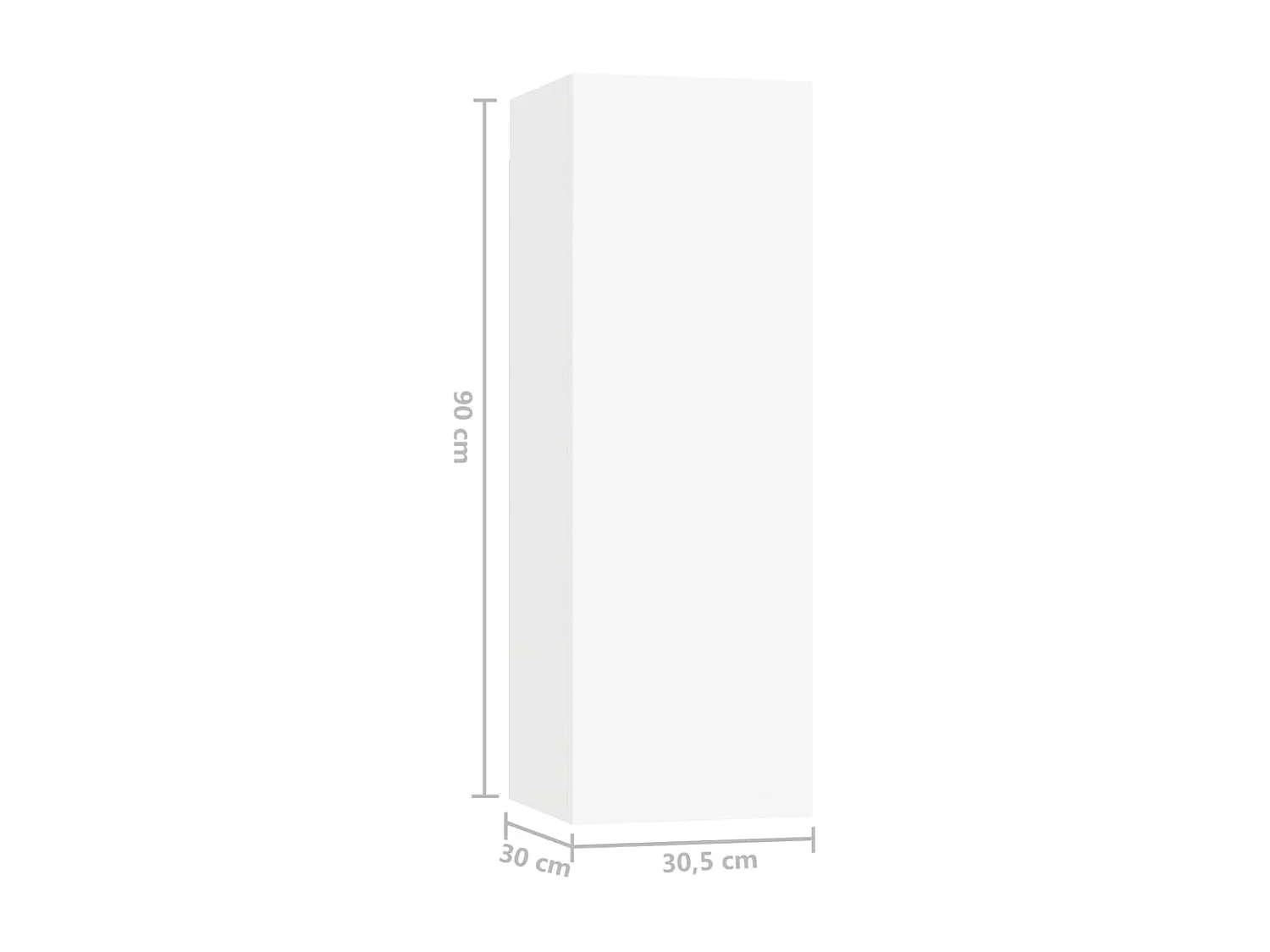 Set mobili TV 3 pezzi in truciolare bianco