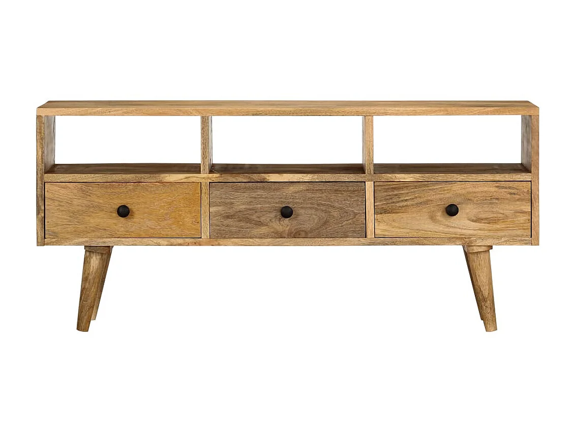 Meuble TV 110x36x50 cm Bois massif de manguier