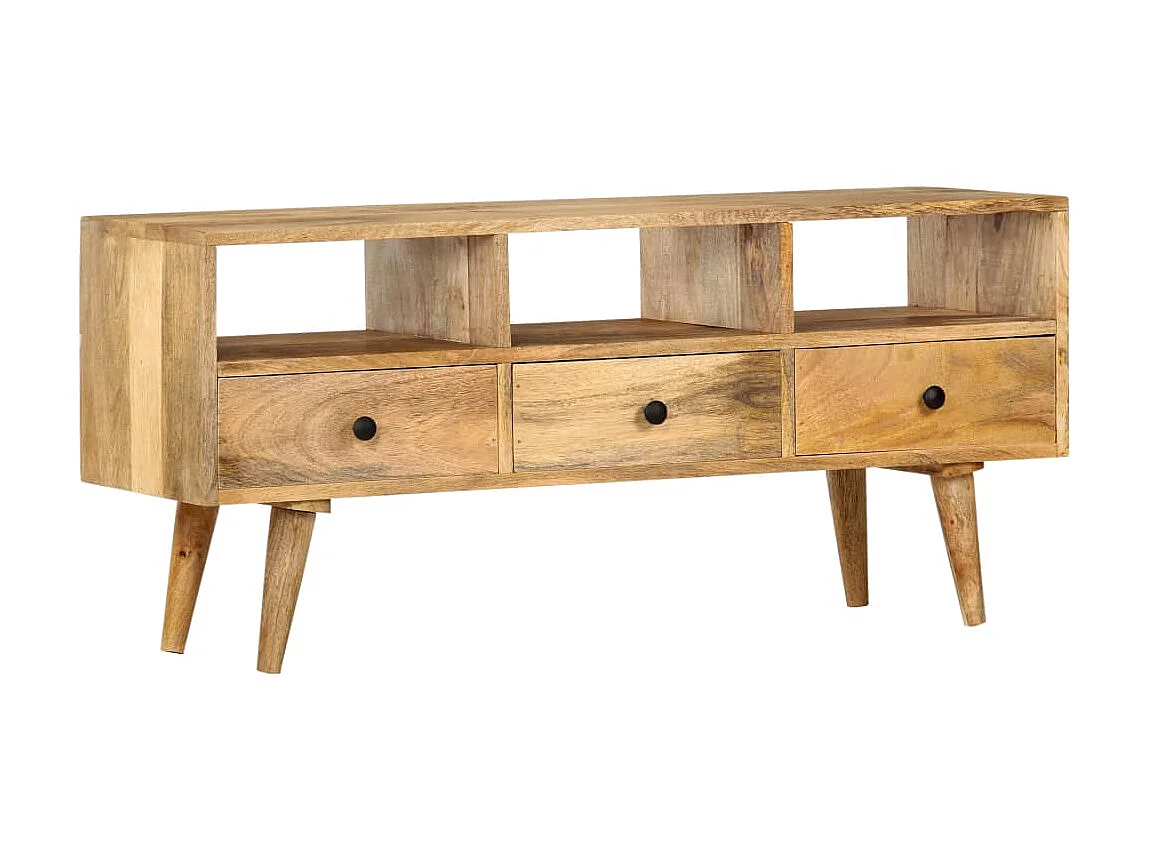 Meuble TV 110x36x50 cm Bois massif de manguier