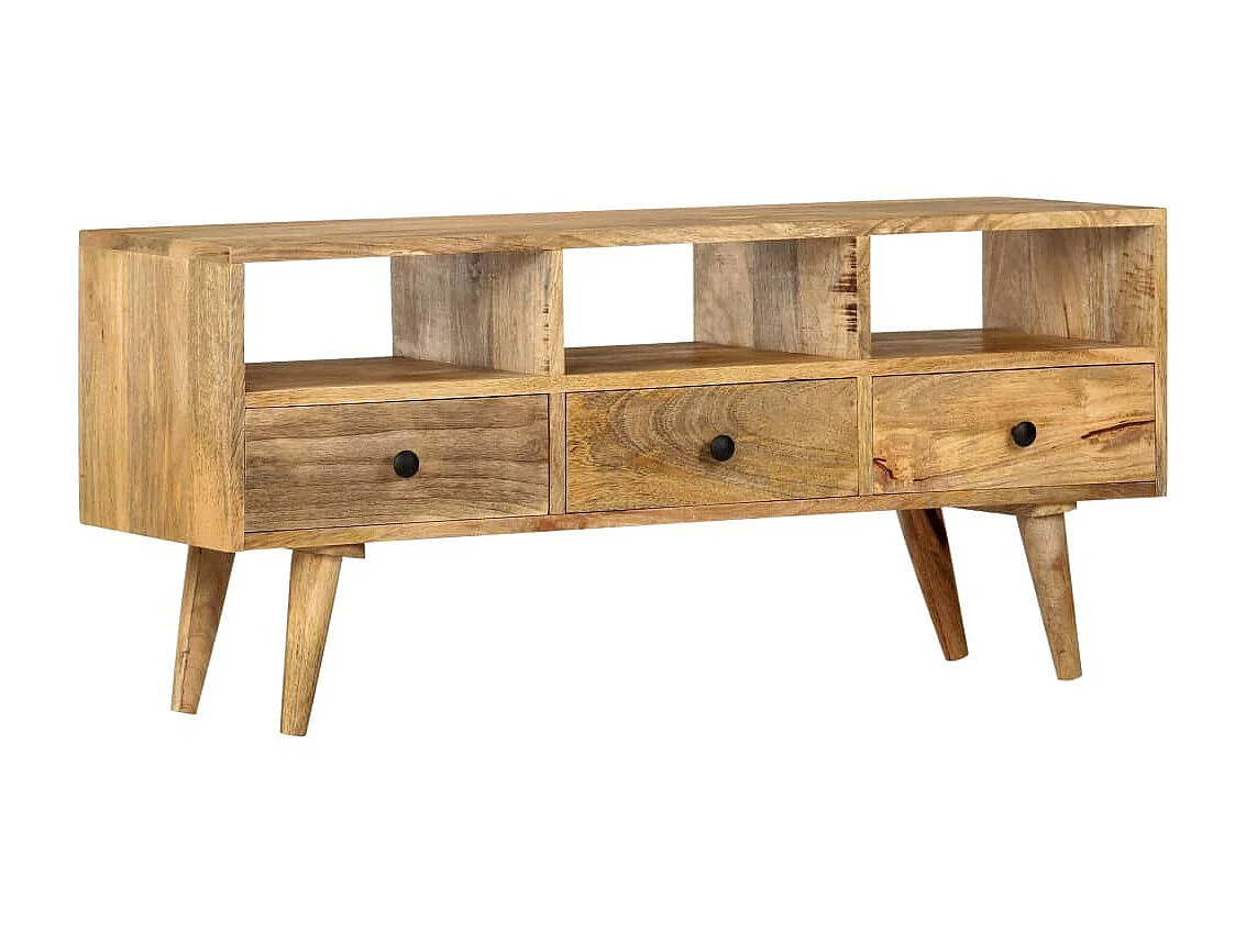 Meuble TV 110x36x50 cm Bois massif de manguier