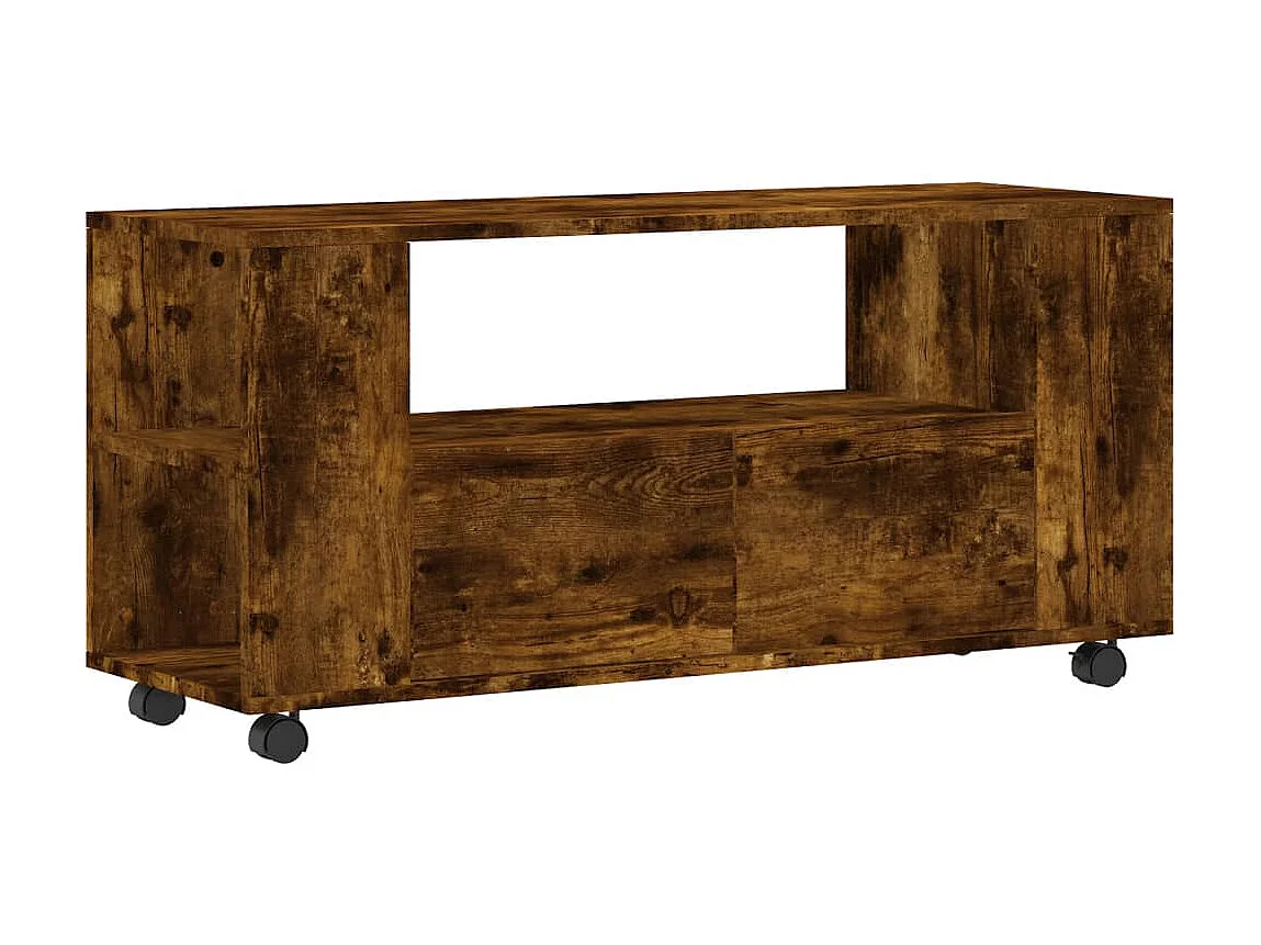 Mobile TV rovere affumicato 102x34,5x43 cm in derivati del legno