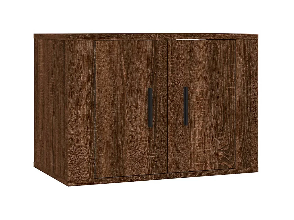 TV-wandkast 2 stuks bruin eiken 57x34,5x40 cm