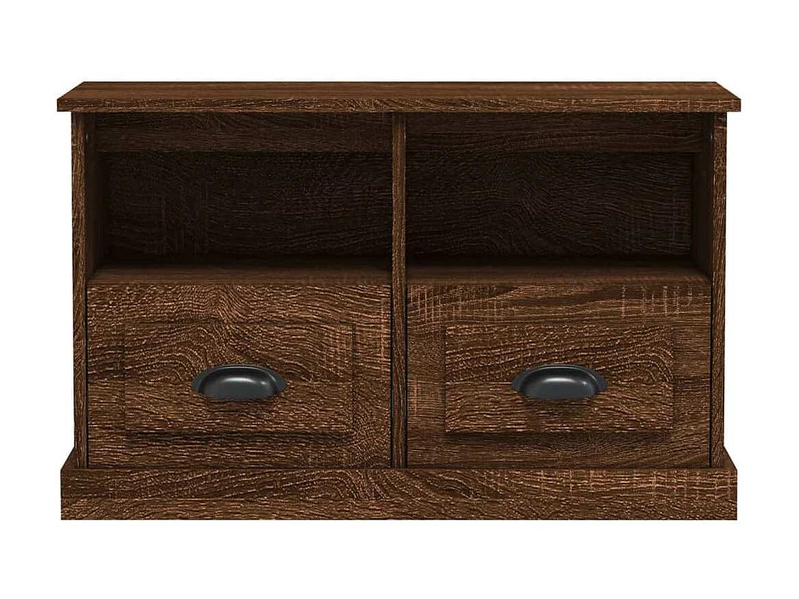 Meuble TV chêne marron 80x35x50 cm bois d'ingénierie