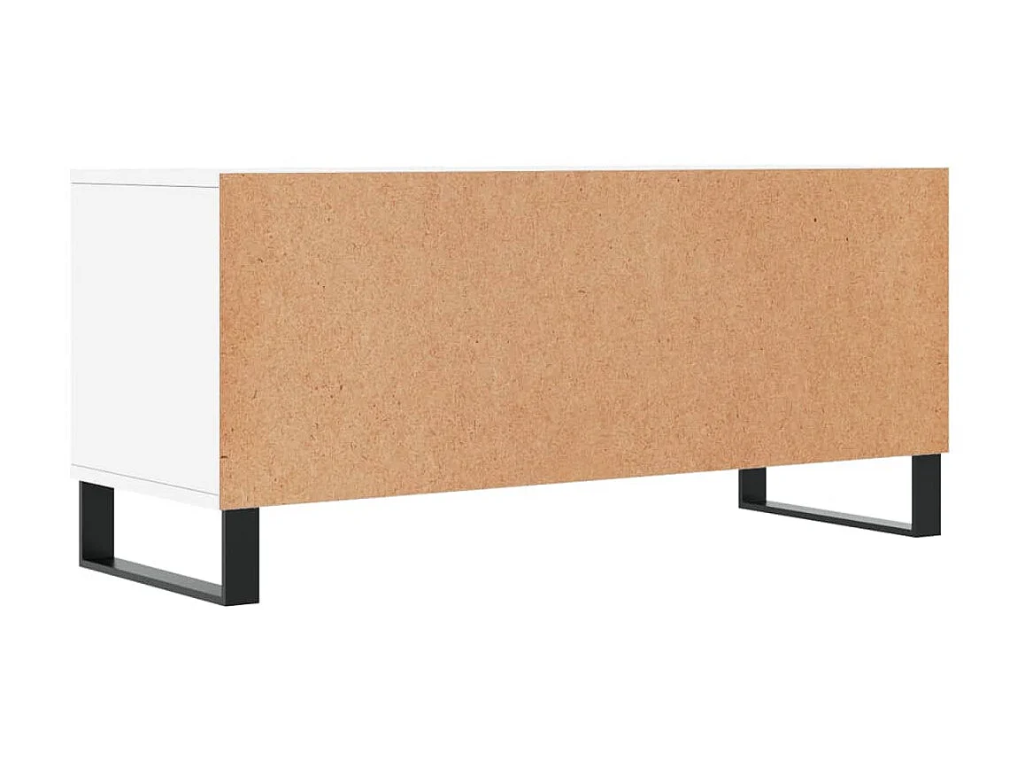 Mobile TV bianco 100x34,5x44,5 cm in derivati del legno