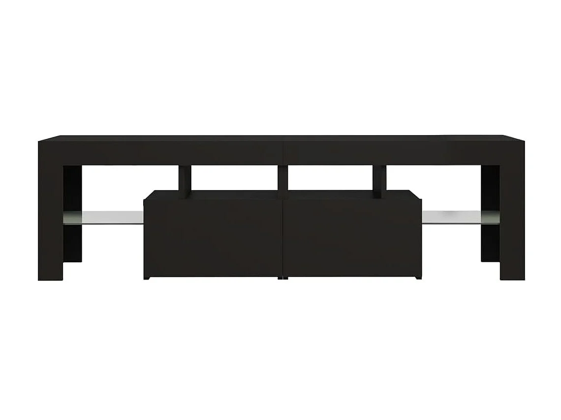 Mueble TV con luces LED Negro 140x36,5x40 cm